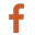 Facebook logo in oranje